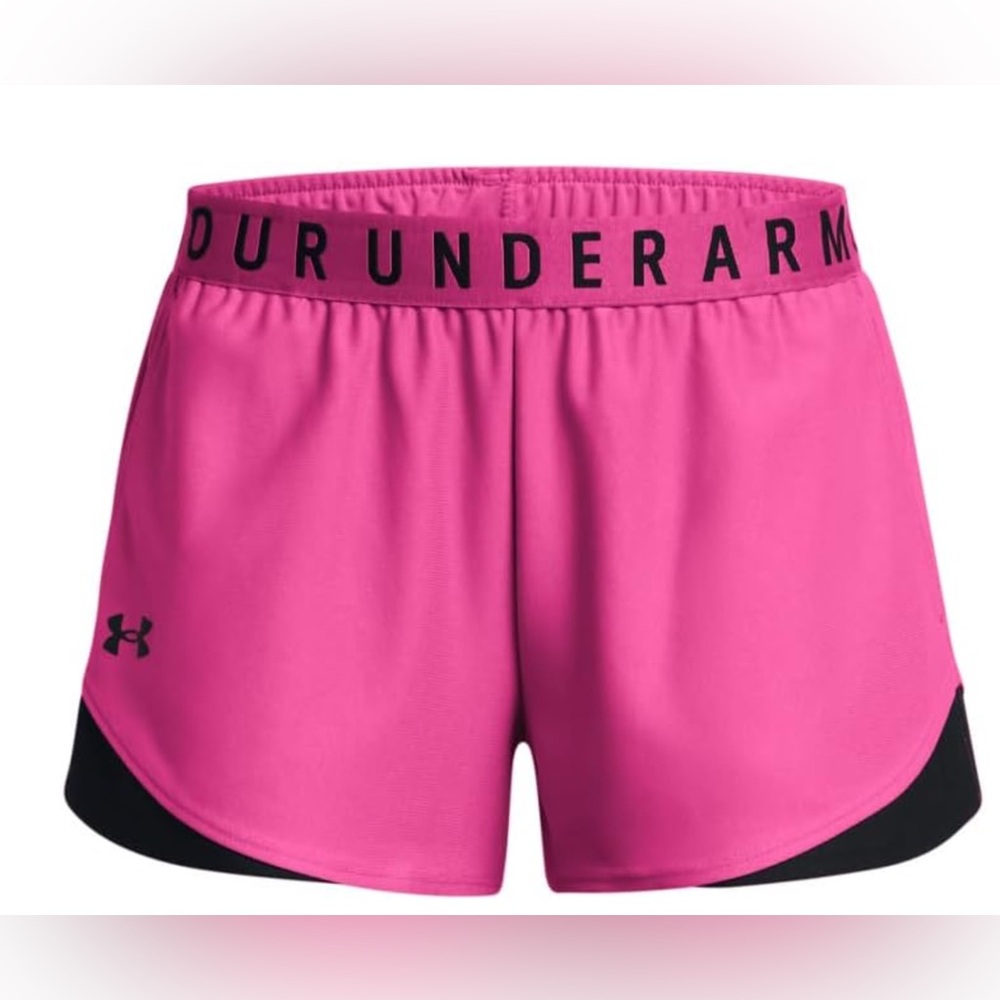 Under Armour Women's Play Up 3.0 Athletic Shorts/ Pink Black